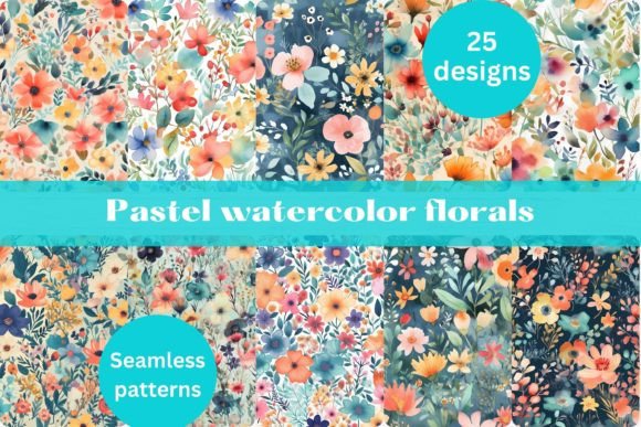 Download Watercolor Flowers Repeating Pattern - Repeating pattern Collection