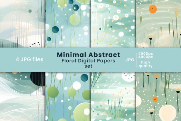 Download Minimal Abstract Floral Digital Papers - Minimal abstract Collection