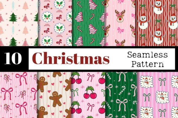 Download Christmas Repeating Pattern Bundle PNG - Repeating pattern Collection